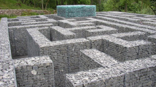 Gabions can be used to create a maze