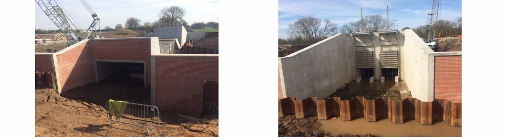 ilter unit installed on the Croston Flood Risk Management Scheme