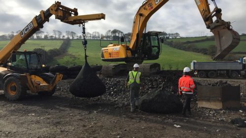 Filter Unit Rockbags deployed for scour protection.