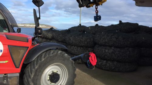 Filter Unit Rockbags deployed for scour protection.